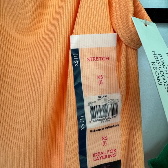 NWT Lot of 2 Tank Tops Size XS Green and Orange U of Miami Lightweight Stretch - Picture 5 of 8